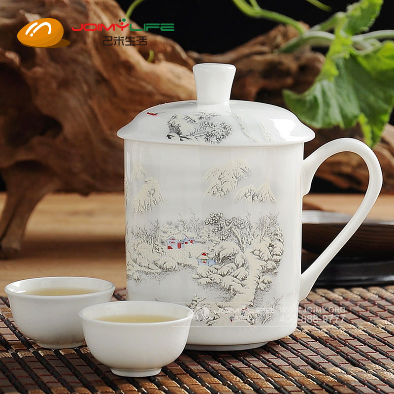 办公水杯茶杯陶瓷杯骨瓷商务会议陶瓷杯定做