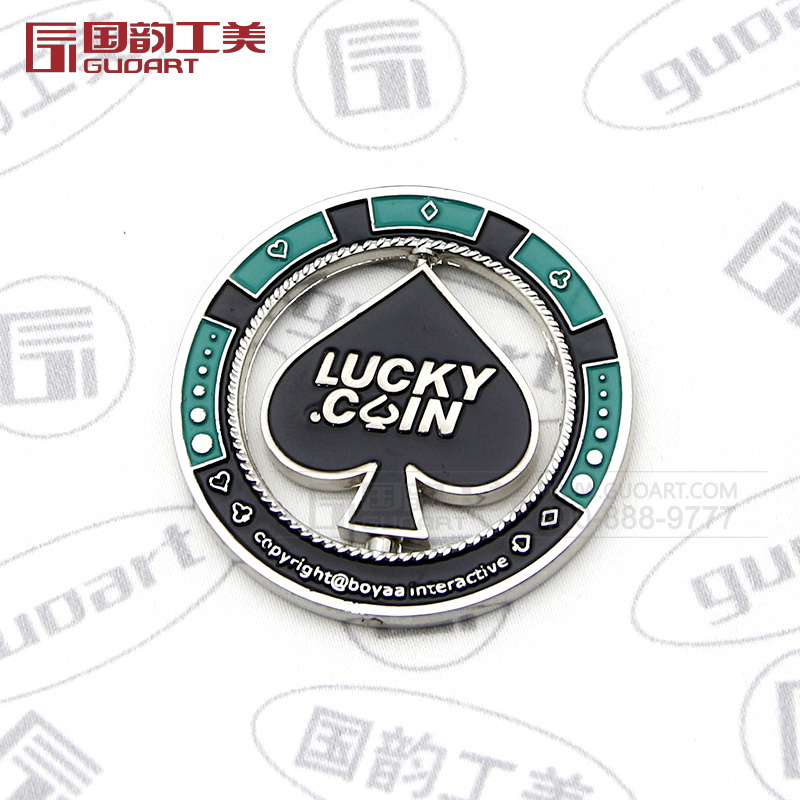 博雅扑克牌纪念烤漆徽章活动赠品徽章承制