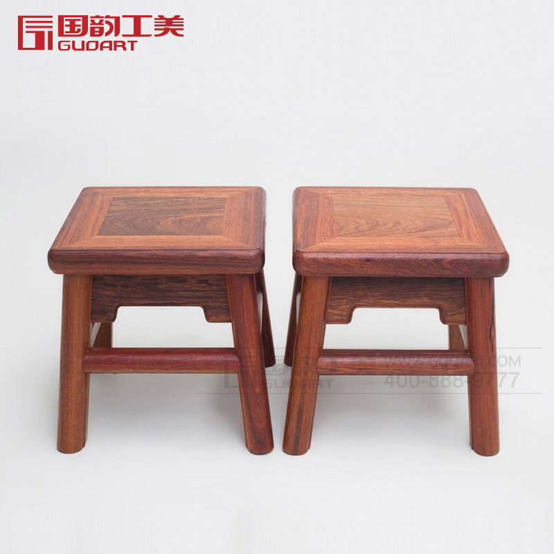 无束腰直足直枨红木小方凳 富贵凳特别定制