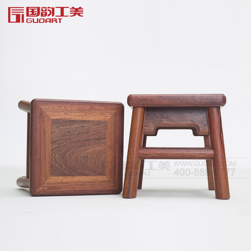 无束腰直足直枨红木小方凳 富贵凳特别定制