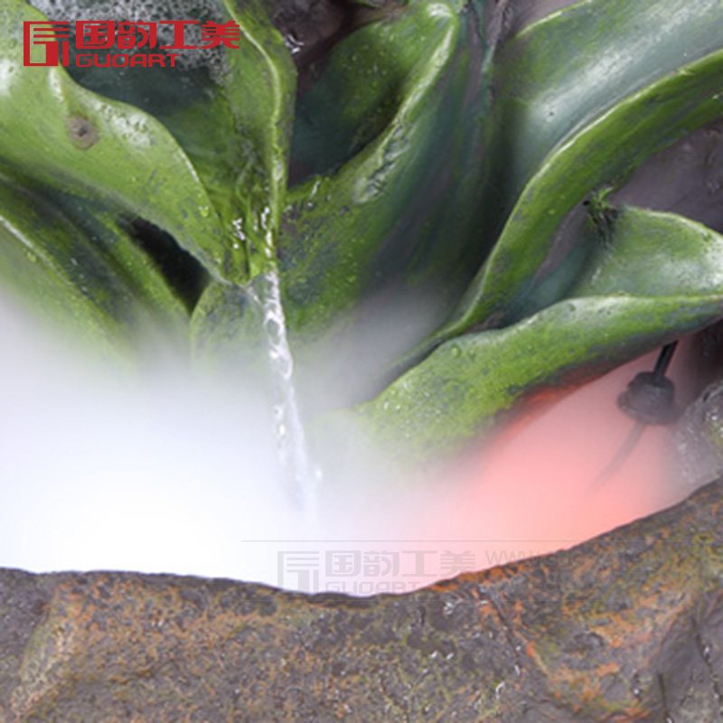 大型假山树脂流水喷泉工艺品景区装饰树脂摆件定做