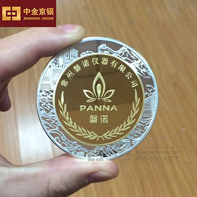 常州磐诺仪器有限公司 银镶金纪念章定制