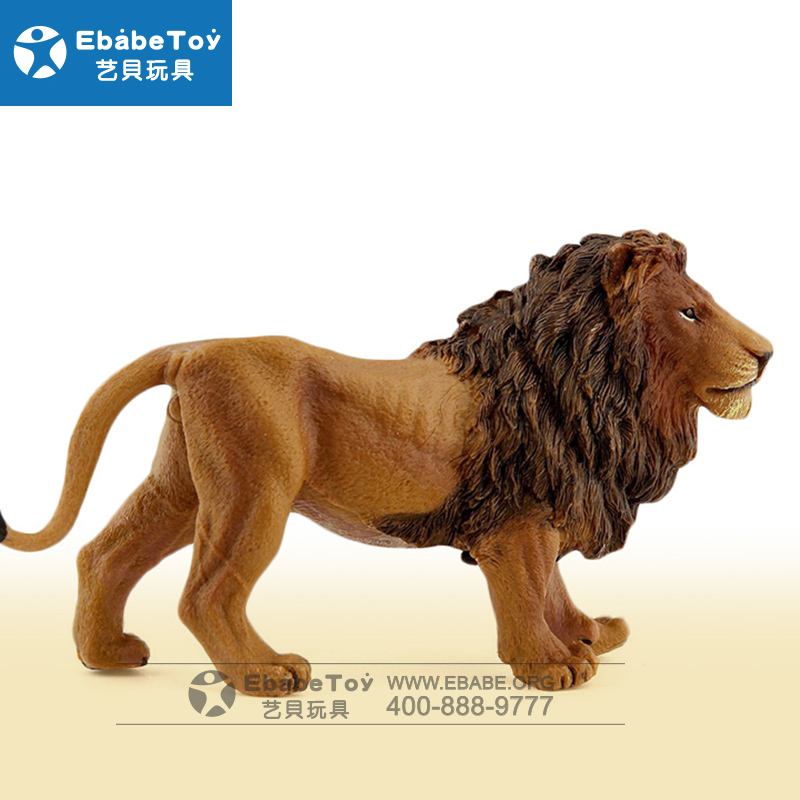 仿真野生动物 雄狮模型狮子塑胶玩具手办收藏 定制
