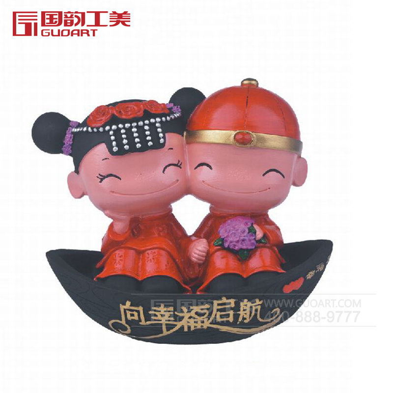 向幸福起航活性立体炭雕摆件礼品摆件定做