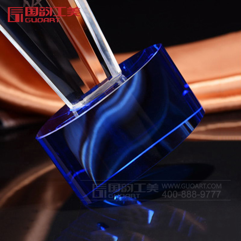 创意水晶奖杯先进集体奖杯定做