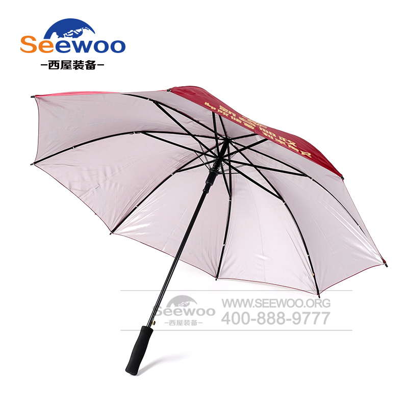 红色直杆伞 耐用耐高温晴雨伞 厂家定制
