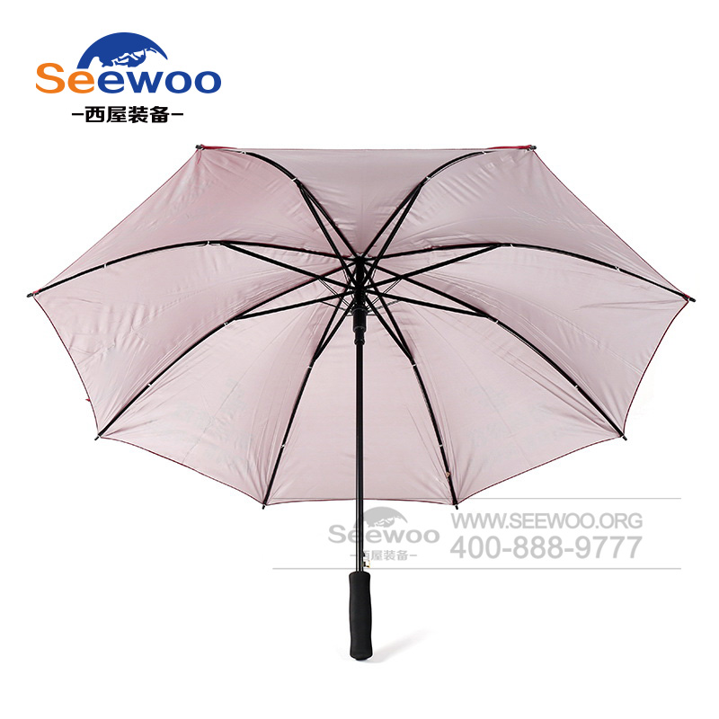 红色直杆伞 耐用耐高温晴雨伞 厂家定制