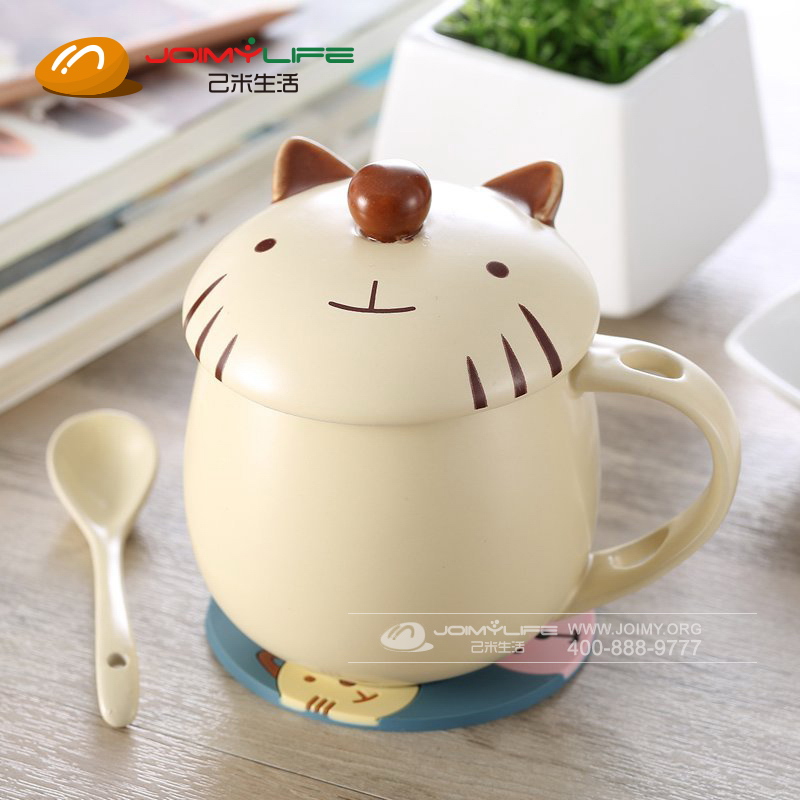 创意马克杯陶瓷杯 咖啡杯情侣杯定做(黑色熊猫)