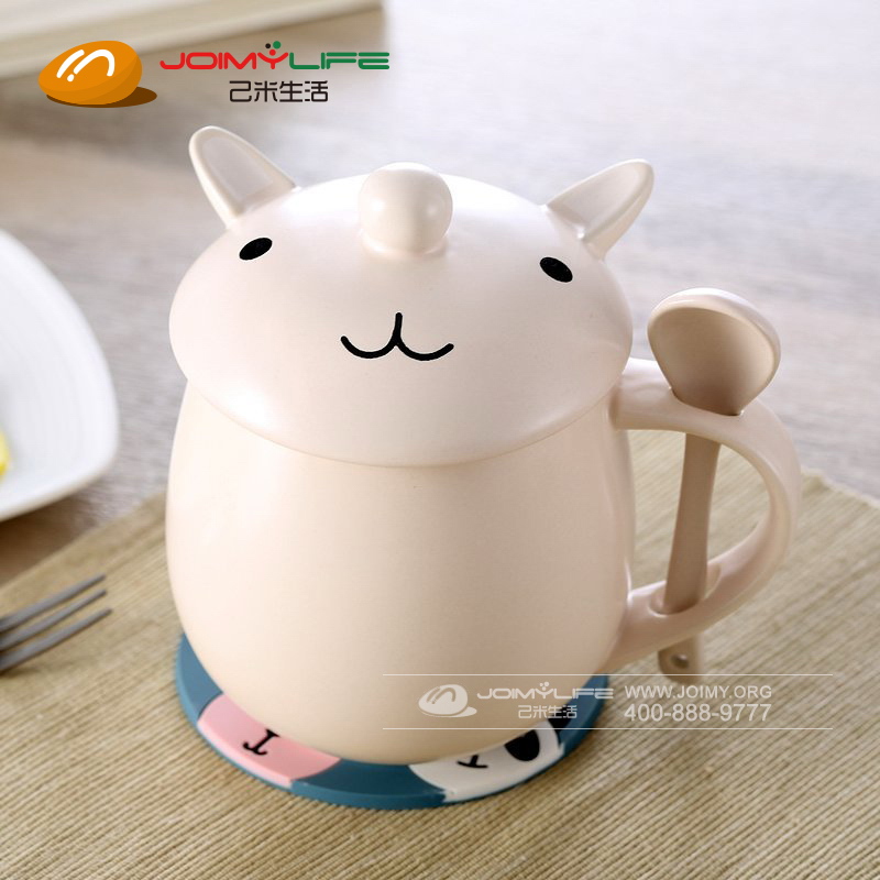 创意马克杯陶瓷杯 咖啡杯情侣杯定做(黑色熊猫)
