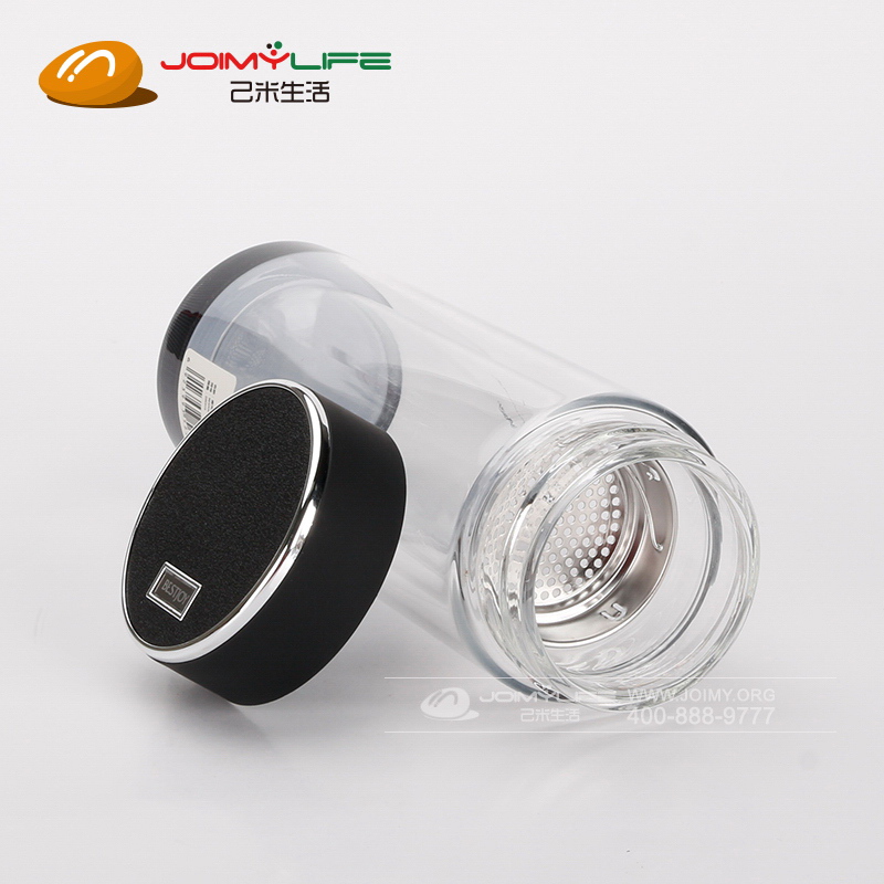 双层玻璃保温杯定制 定做高硼硅玻璃杯促销礼品杯厂家