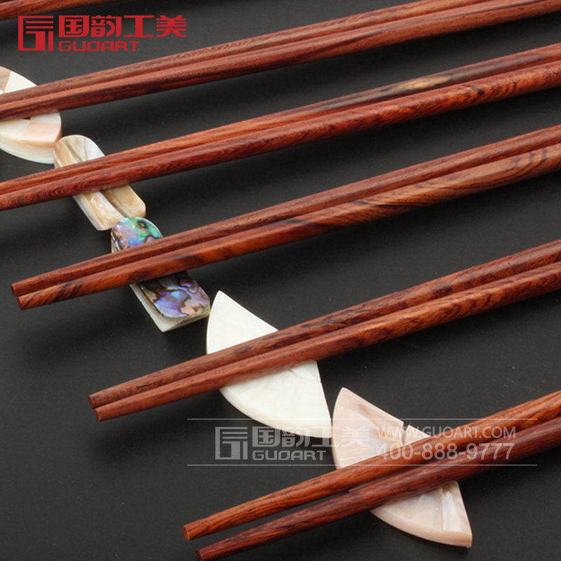 高档家用实木筷子深海贝壳筷子定做
