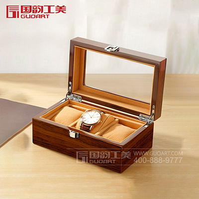 木质玻璃手表腕表包装展示盒子礼品盒定做