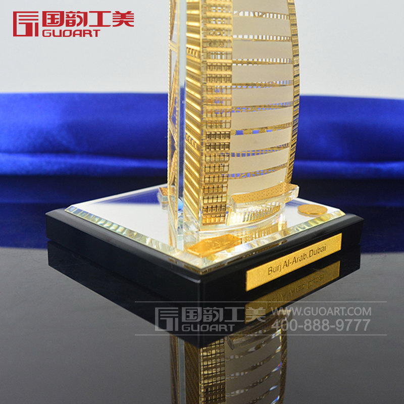 迪拜帆船酒店创意水晶模型建筑模型定做