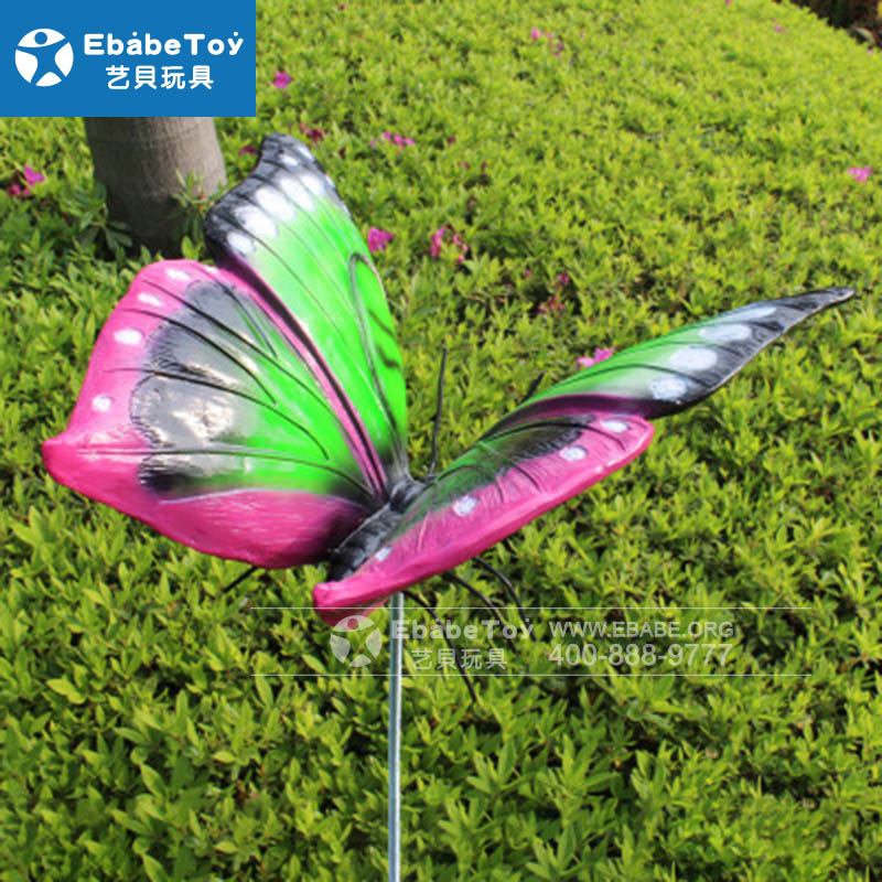 创意户外仿真动物 大蝴蝶昆虫玻璃钢雕塑定做