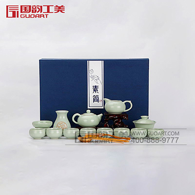 素简简约诗意陶瓷茶具茶杯套装定做