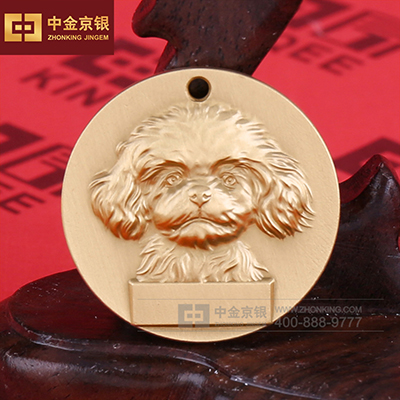 足金狗狗吊坠定制