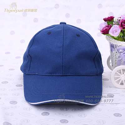 蓝色广告帽定制 时尚遮阳帽个性太阳帽批发