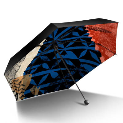 伞大英博物馆衍生品遮阳伞便携五折叠口袋伞女 1#口袋伞-酡颜款