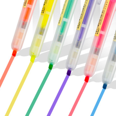 厂家批发 文具积木荧光笔 大容量彩色记号标记笔 荧光笔定制
