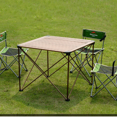 户外折叠桌铝合金餐桌椅子超轻自驾游套装露营可烧烤凳简约小方桌