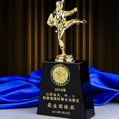 金银logo摆件人物形象奖杯