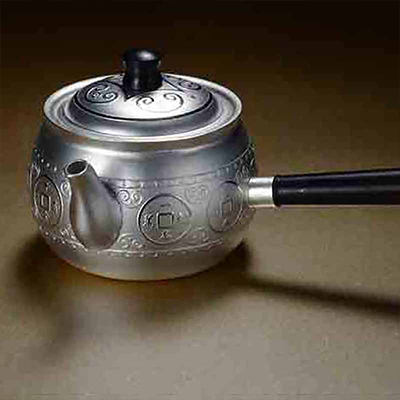 纯银茶具茶壶十全十美S999纯银