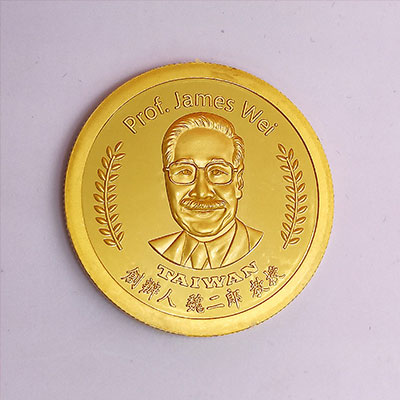  魏二郎足金纪念章批量定制大货照 