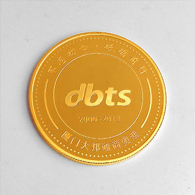 奥迪足金纪念章批量定制大货照 