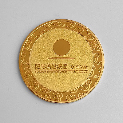 阳光保险集团足金纪念章批量定制大货照