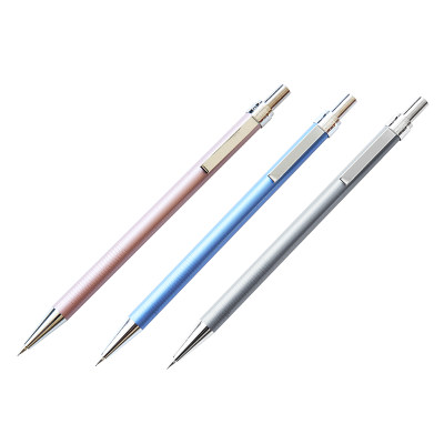 得力 6492自动铅笔0.5 写不断小清新按动金属活动铅笔0.7