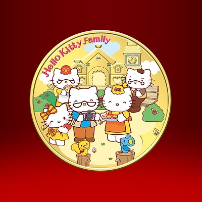 2019年3月 hello Kitty足金纪念章定制