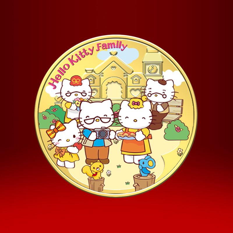 2019年3月 hello Kitty纯金纪念章定制