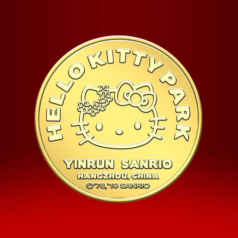 2019年3月 hello Kitty纯金纪念章定制