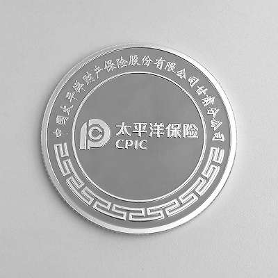 太平洋保险纯银纪念章批量定制大货照