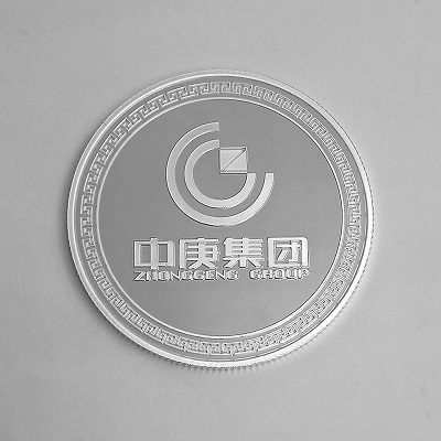 中庚集团纯银纪念章批量定制大货照
