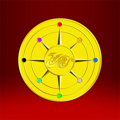 2019年04月  八角星足金徽章定制