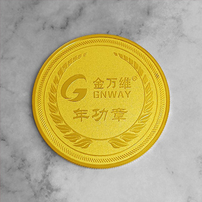金万维足金纪念章批量定制大货照