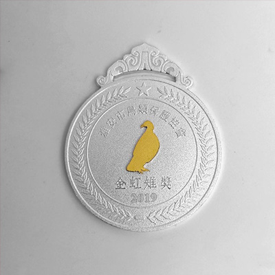 鸟类保护协会纯银奖牌批量定制大货照