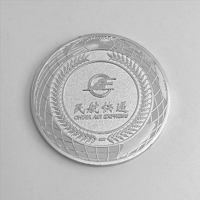 民航快递纯银纪念章批量定制大货照