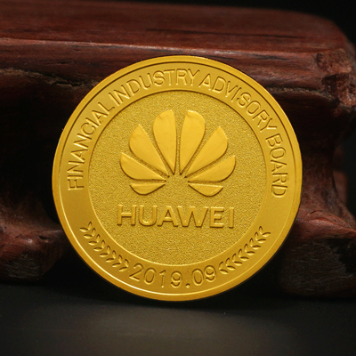 华为足金徽章批量定制大货照