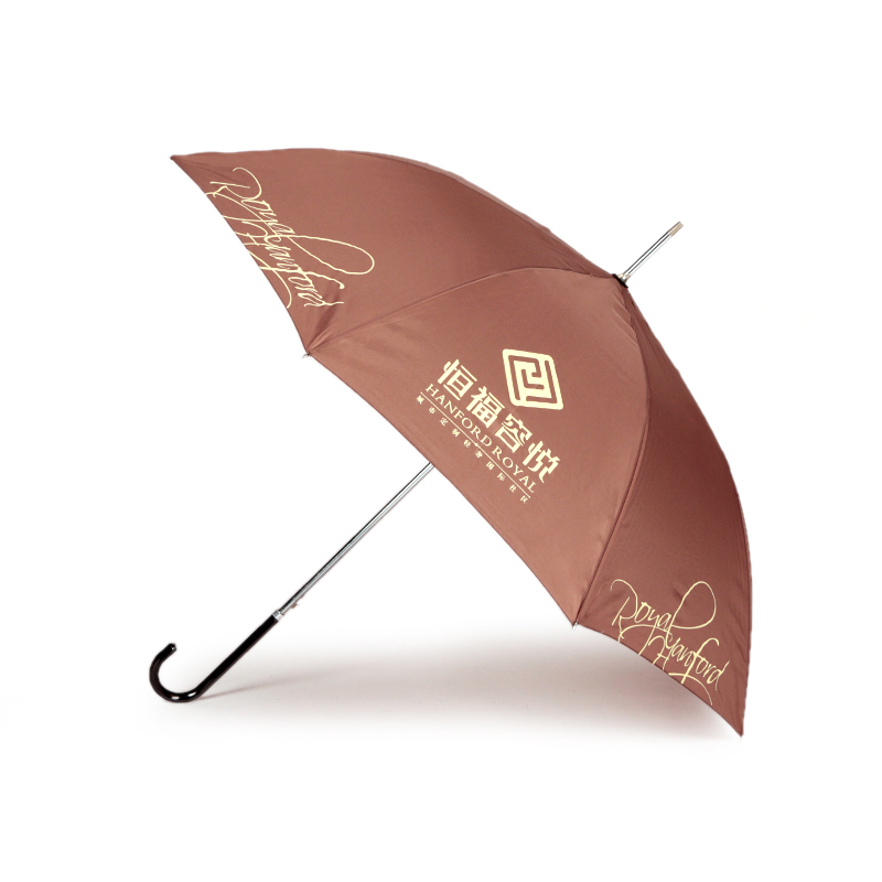 恒福容悦直杆雨伞定制  活动宣传礼赠品伞来图来样批发定做