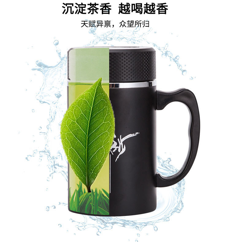 双层商务不锈钢紫砂保温杯定制 办公泡茶水杯高档商务礼品广告定制杯子批发