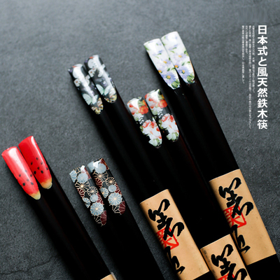 日式木筷铁木筷定制 指甲筷尖头筷家用筷子餐具批发