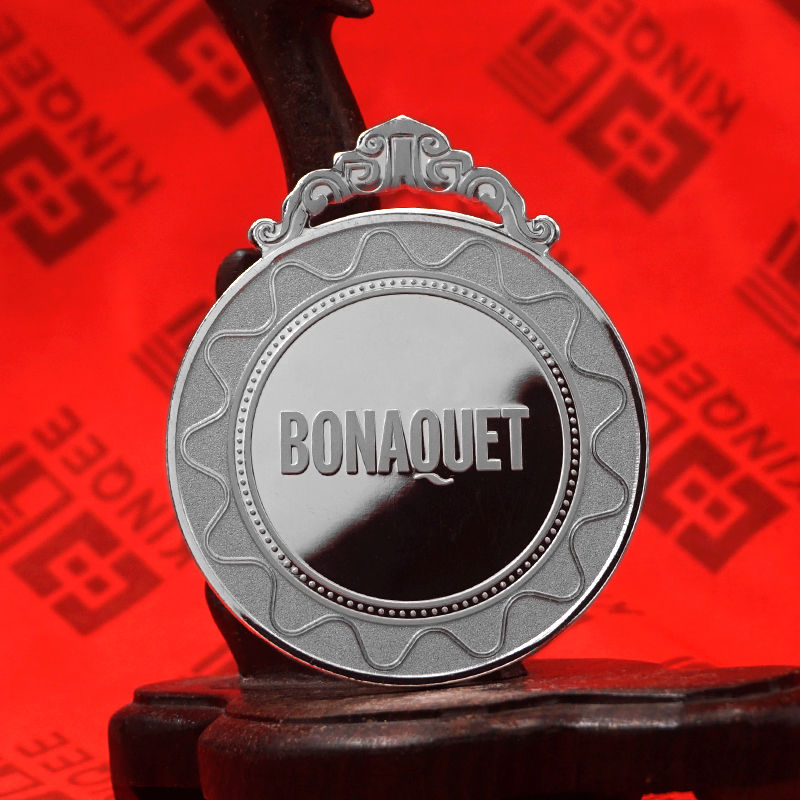 博纳泉BONAQUET志同道合3周年纯银奖牌定制 周年纪念礼赠品