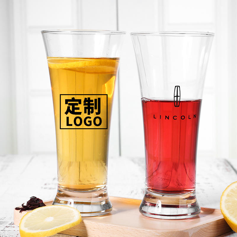 广告杯水杯印字定制logo 玻璃杯商用透明耐热饮料杯定制