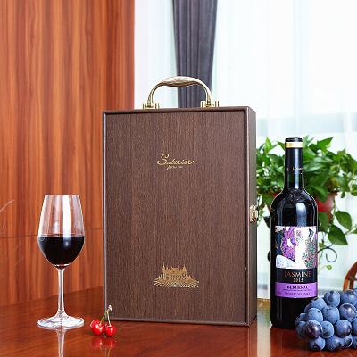 酒杯钢琴烤漆红酒木盒包装单双6支装定制 新款高档葡萄酒礼盒批发