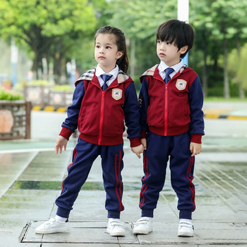 休闲运动服工厂直销英伦学院风 儿童校服定做印字 春秋幼儿园园服定制