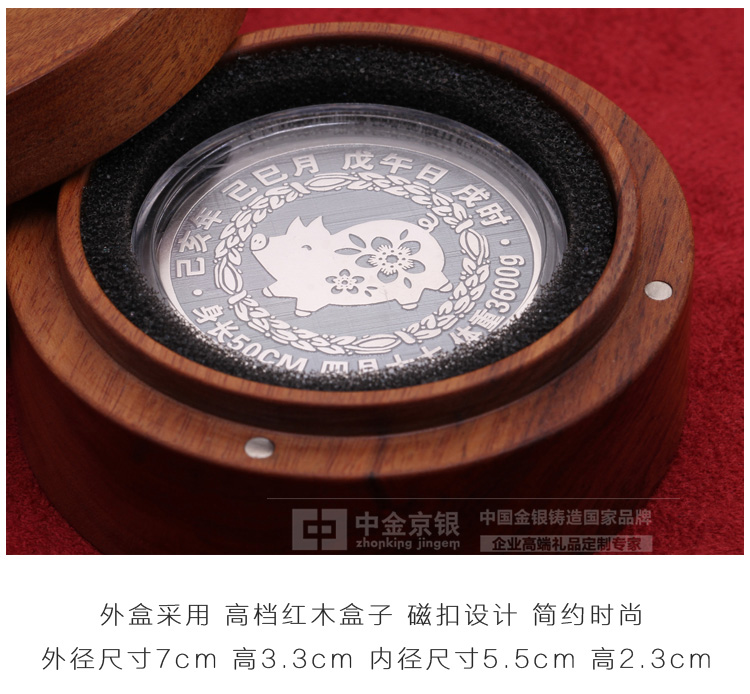 足银个性定制猪年宝宝满月周岁生日礼物出生纪