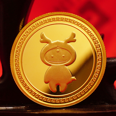 龙湖物业足金纪念章定制 5周年纪念礼赠品