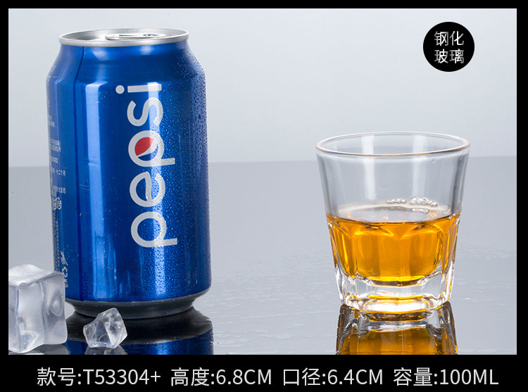 批发钢化加厚玻璃啤酒杯 四方烈酒杯八角杯白酒杯酒吧酒店专用定制